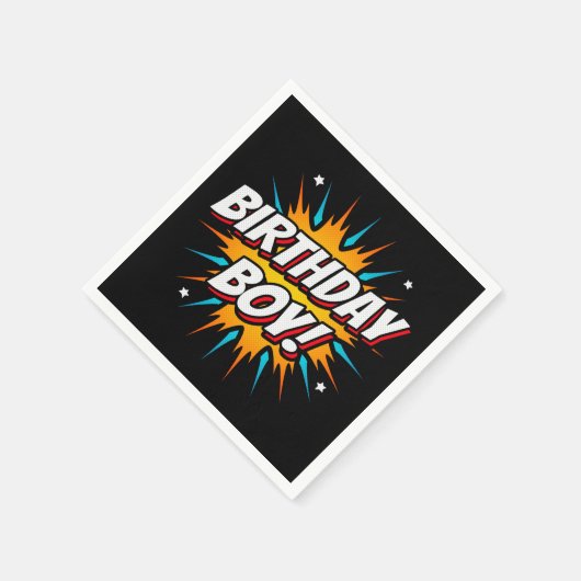 Superhero Party Comic Book Hero Verjaardag Jongen Servet (Hoek)