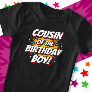Superhero Party Comics Neef van Verjaardags Jongen T-shirt