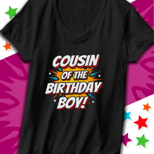 Superhero Party Comics Neef van Verjaardags Jongen T-shirt