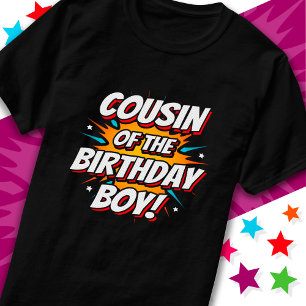 Superhero Party Comics Neef van Verjaardags Jongen T-shirt