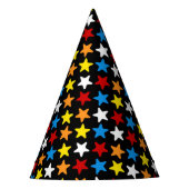 Superhero Party Pet - Meerkleurige ster Feesthoedjes (Voorkant)