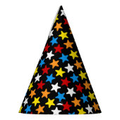 Superhero Party Pet - Meerkleurige ster Feesthoedjes (Links)