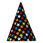 Superhero Party Pet - Meerkleurige ster Feesthoedjes (Rechts)