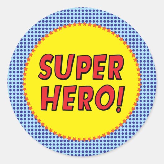 Superhero Party Sticker (Voorkant)