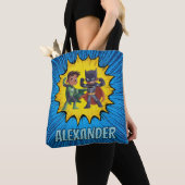 Superhero Personalised Boys Tote Bag Custom Name (Dichtbij)