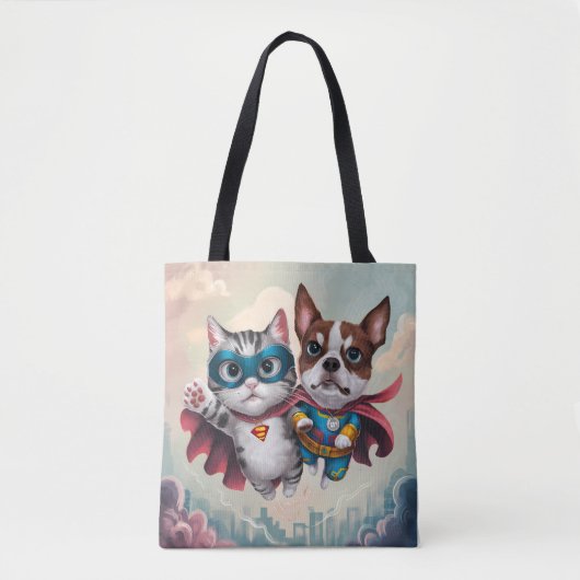 Superhero Pets Tote Bag (Voorkant)