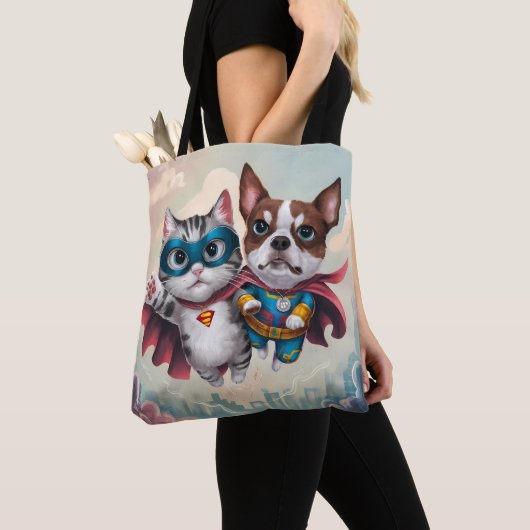 Superhero Pets Tote Bag (Dichtbij)