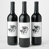 Superhero Pug Wijn Etiket (Flessen)