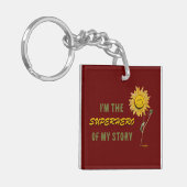 Superhero Rode Sleutelhanger van Dichteres Adiela  (Voorkant Links)