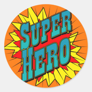 SuperHero Ronde Sticker