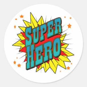 SuperHero Ronde Sticker
