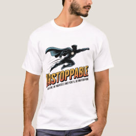 Superhero Runner Motivation Retro Design T-shirt