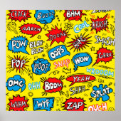 Superhero Saga: Schattigee strippatronen Poster (Voorkant)