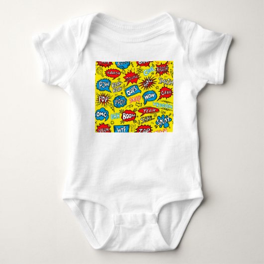 Superhero Saga: Schattigee strippatronen Romper (Voorkant)