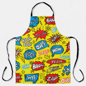 Superhero Saga: Schattigee strippatronen Schort (Voorkant)