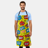 Superhero Saga: Schattigee strippatronen Schort (Gedragen)