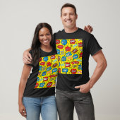 Superhero Saga: Schattigee strippatronen T-shirt (Unisex)