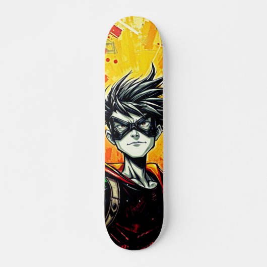 Superhero Skateboard - Levendige oliekunst (Voorkant)