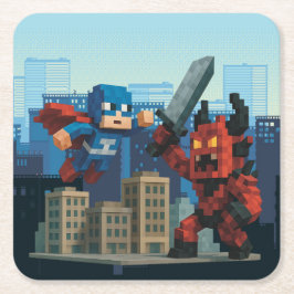 Superhero Skyblade Showdown Canvas tas Kartonnen Onderzetters