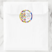 Superhero Super Hero Ronde Voor Stickers Seals (Tas)