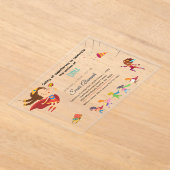 Superhero-thema Baby Girl Shower Acryl Uitnodigingen (Laagn)