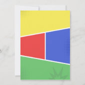 Superhero Thema Kinderen Verjaardagsfeest Kaart (Achterkant)