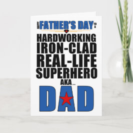 Superhero Vader Typography Vaderdag Kaart
