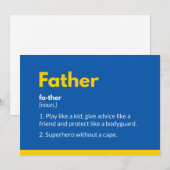 Superhero vaderdag kaarten Superdad (Voorkant / Achterkant)
