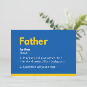 Superhero vaderdag kaarten Superdad (Staand voorkant)