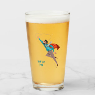 Superhero vaderdag matglazen biermok glas