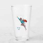 Superhero vaderdag matglazen biermok glas (Voorkant)