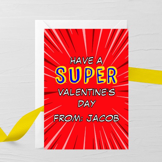 Superhero Valentine’s Day Card Notitiekaartje