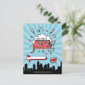 Superhero Vriend Comic Valentijn Briefkaart (Staand voorkant)