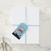 Superhero Vriend Comic Valentijn Gift Label Cadeaulabel (Met Touw)