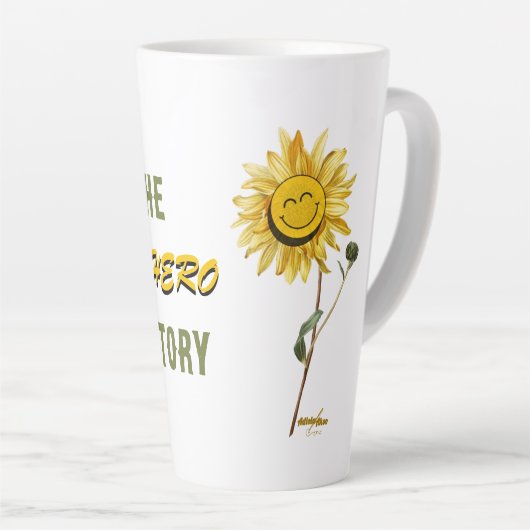 Superhero White Latte Mok door Poet Adiela Akoo (Rechterhoek)