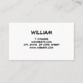 Superheroes strippatroon visitekaartje (Achterkant)