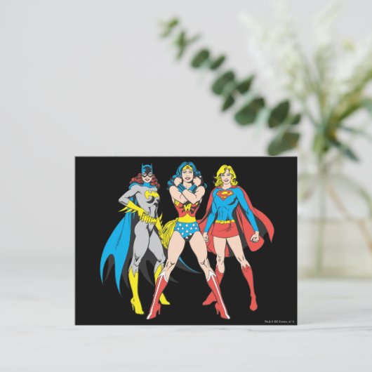 Superheroïne Pose Briefkaart (Staand voorkant)