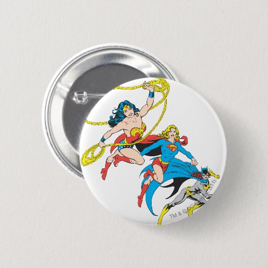 Superheroïnelep Ronde Button 5,7 Cm (Voorkant /achterkant)
