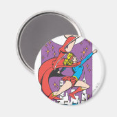 Superheroïnen in actie magneet (Voorkant / Achterkant)