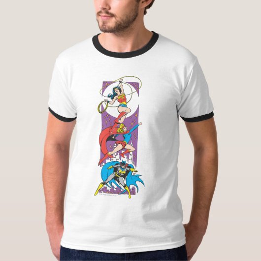 Superheroïnen in actie t-shirt (Voorkant)