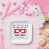 Superheros Party Happy Birthday Papieren Bordje (Feest)