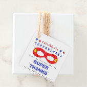 Superheros Party Super bedankt Bedankjes Labels (In situ)