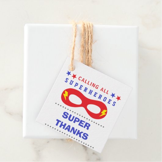 Superheros Party Super bedankt Bedankjes Labels (In situ)
