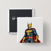 Superheros Vierkante Button 5,1 Cm (Voorkant /achterkant)