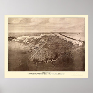 Superieur, WI Panorama - 1913 Poster
