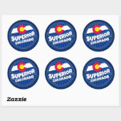 Superieure Colorado-vlag barstte stickers (Vel)