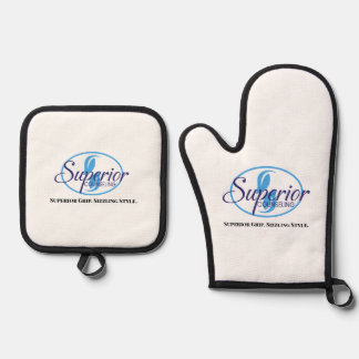 “Superieure grip. Sissende stijl.” Ovenwant & Pannenlap Set