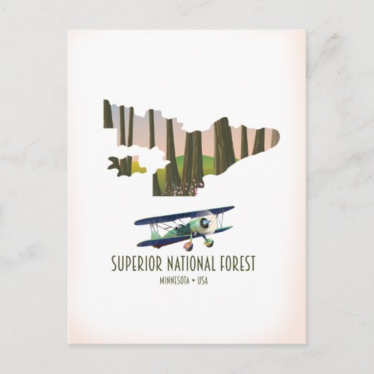 Superieure nationale  kaart voor bossen in Minneso (Voorkant)