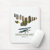 Superieure nationale  kaart voor bossen in Minneso Muismat (Met muis)