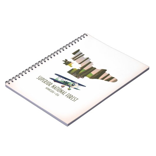 Superieure nationale  kaart voor bossen in Minneso Notitieboek (Linkerzijde)